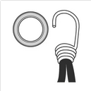 Occhielli in alluminio zincato con tenditelo nero